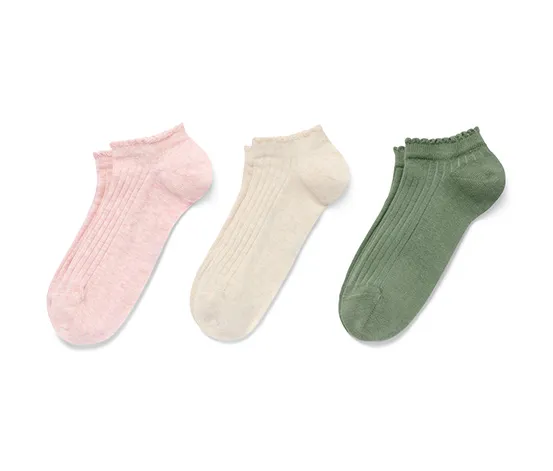 3 Paar Ripp-Sneakersocken