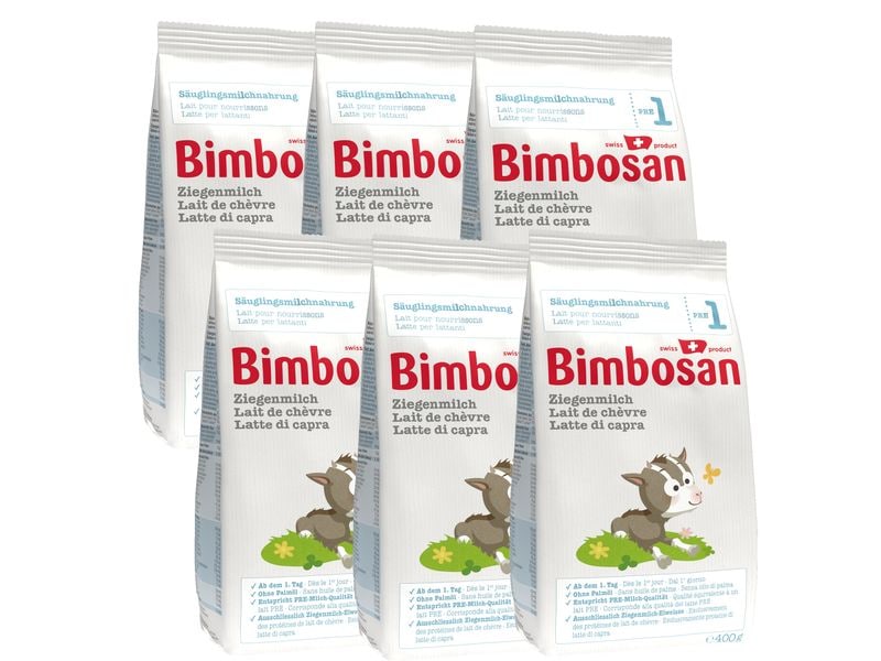Bimbosan Anfangsmilch Premium Ziegenmilch 1, Auffüllpack 6 Premium Ziegenmilch 1, Auffüllpack 2400g