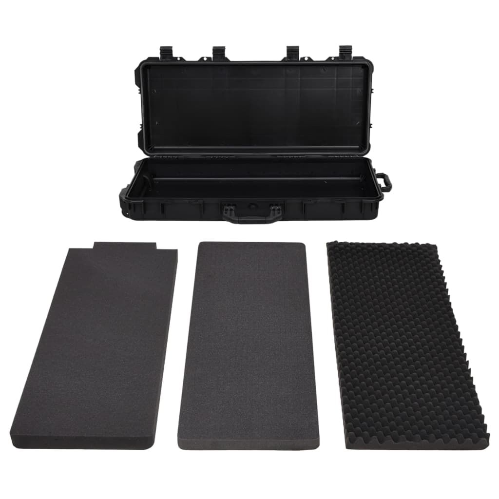 vidaXL Flightcase, zwart, 96x42x16 cm, PP