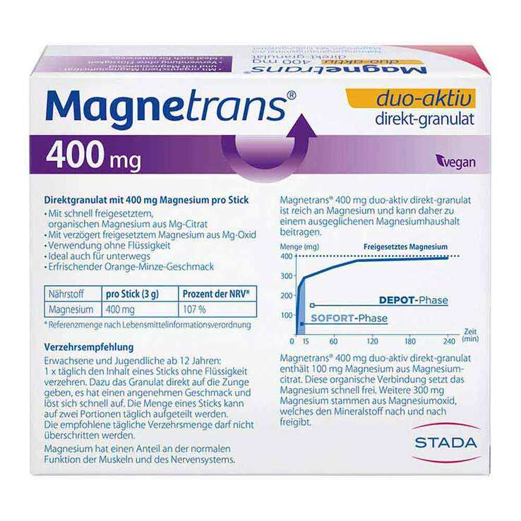 Magnetrans duo-aktiv 400 mg Sticks, 50 St