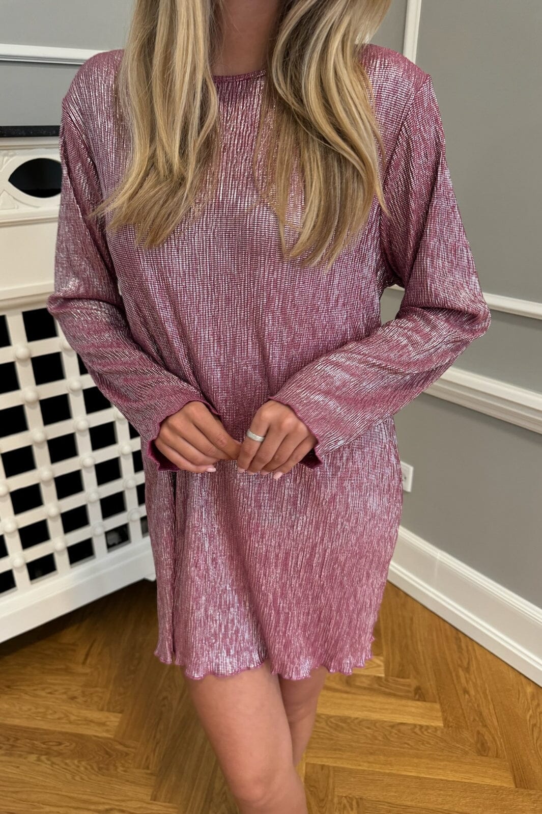 BYIC Kellyic Plissé Dress A23352 pinkg pink glitter