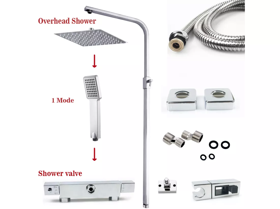 AICA Colonne de douche thermostatique, avec mitigeur thermostatique