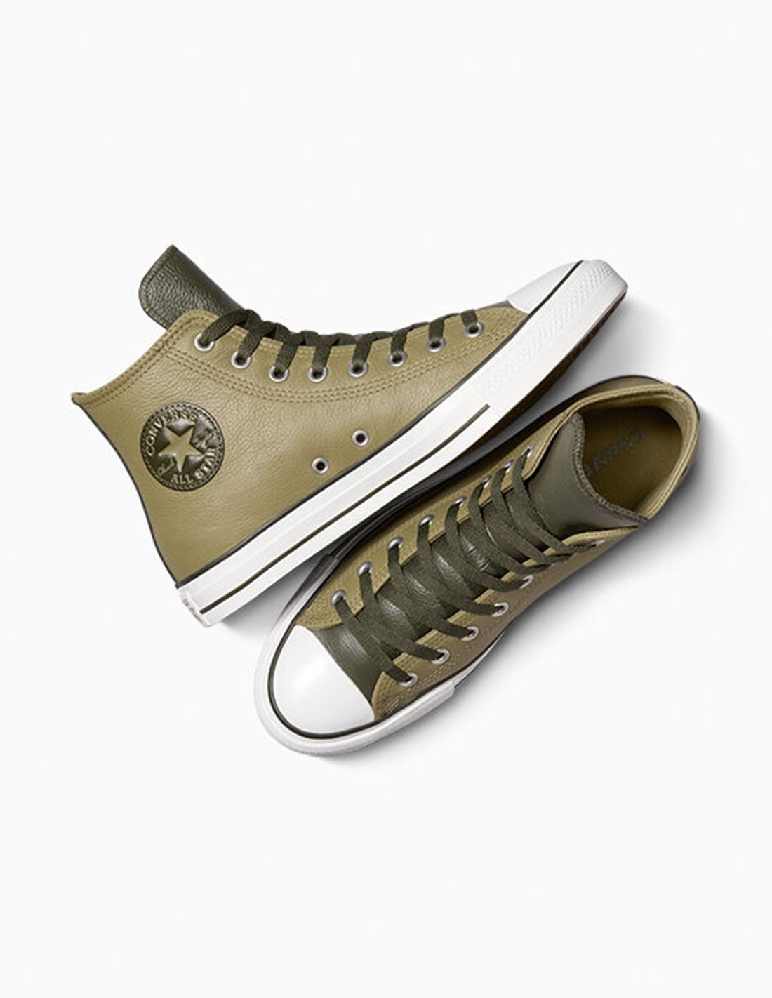 converse Sneakers Montantes Homme Ctas Hi Kaki Cuir
