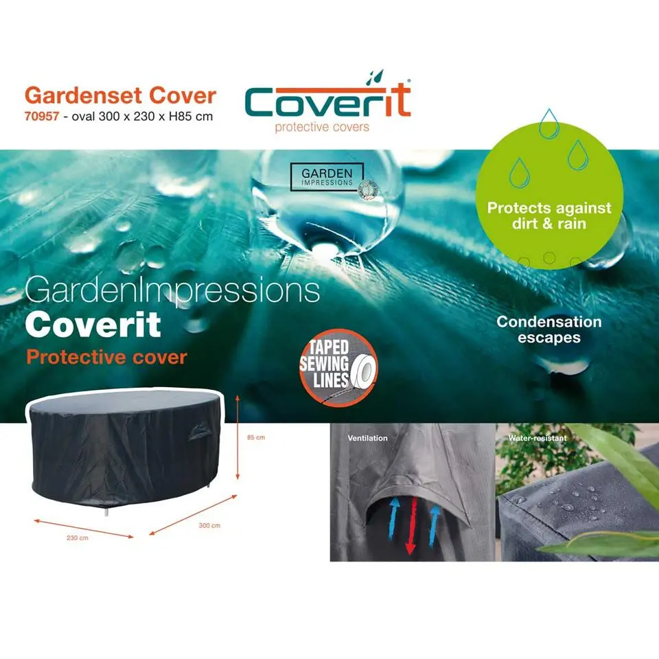 Coverit tuinsethoes - ovaal - 300x230xH85 cm