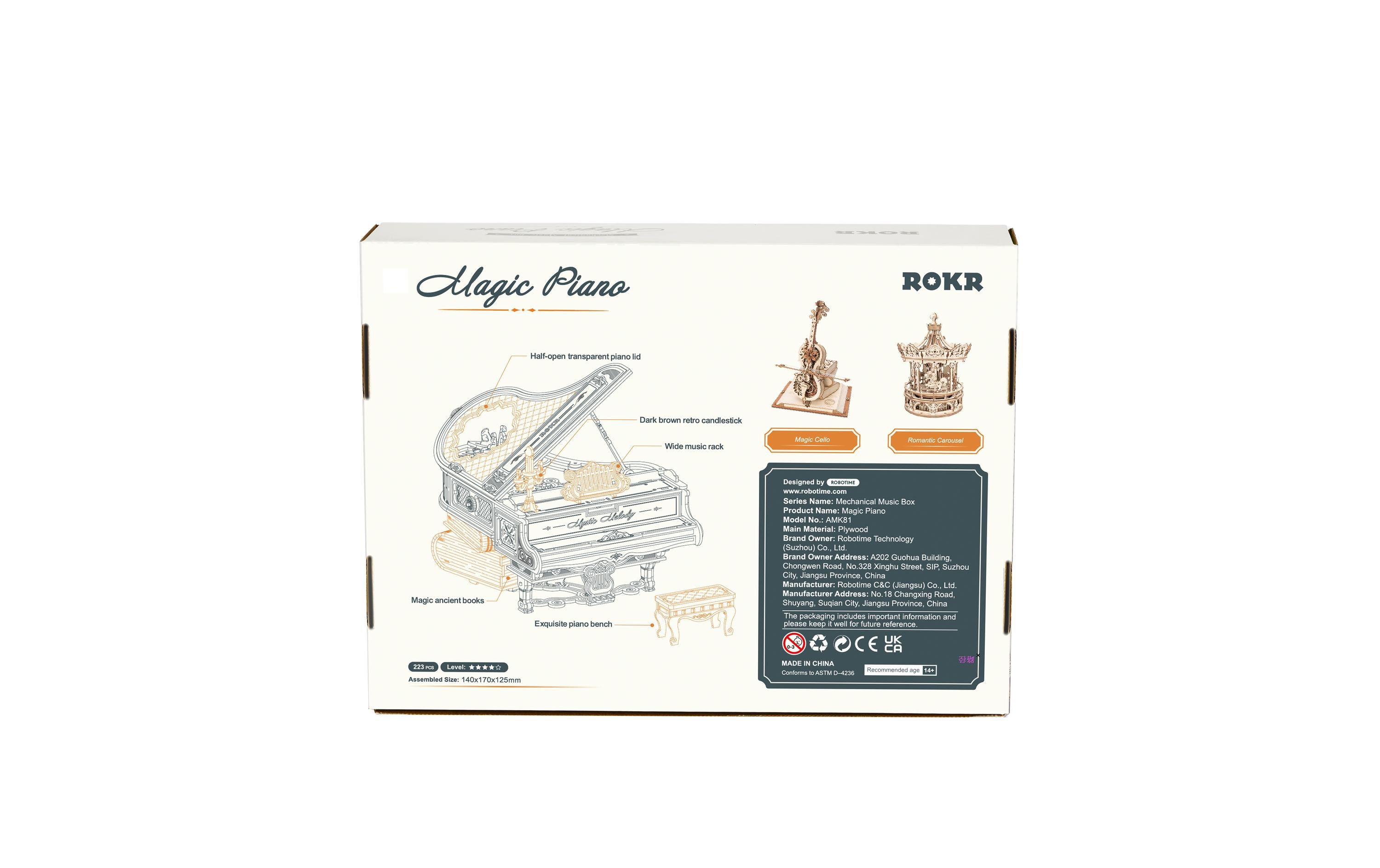 Bausatz Magic piano 223-teilig3D-Puzzle aus lasergeschnittenen Holzteilen