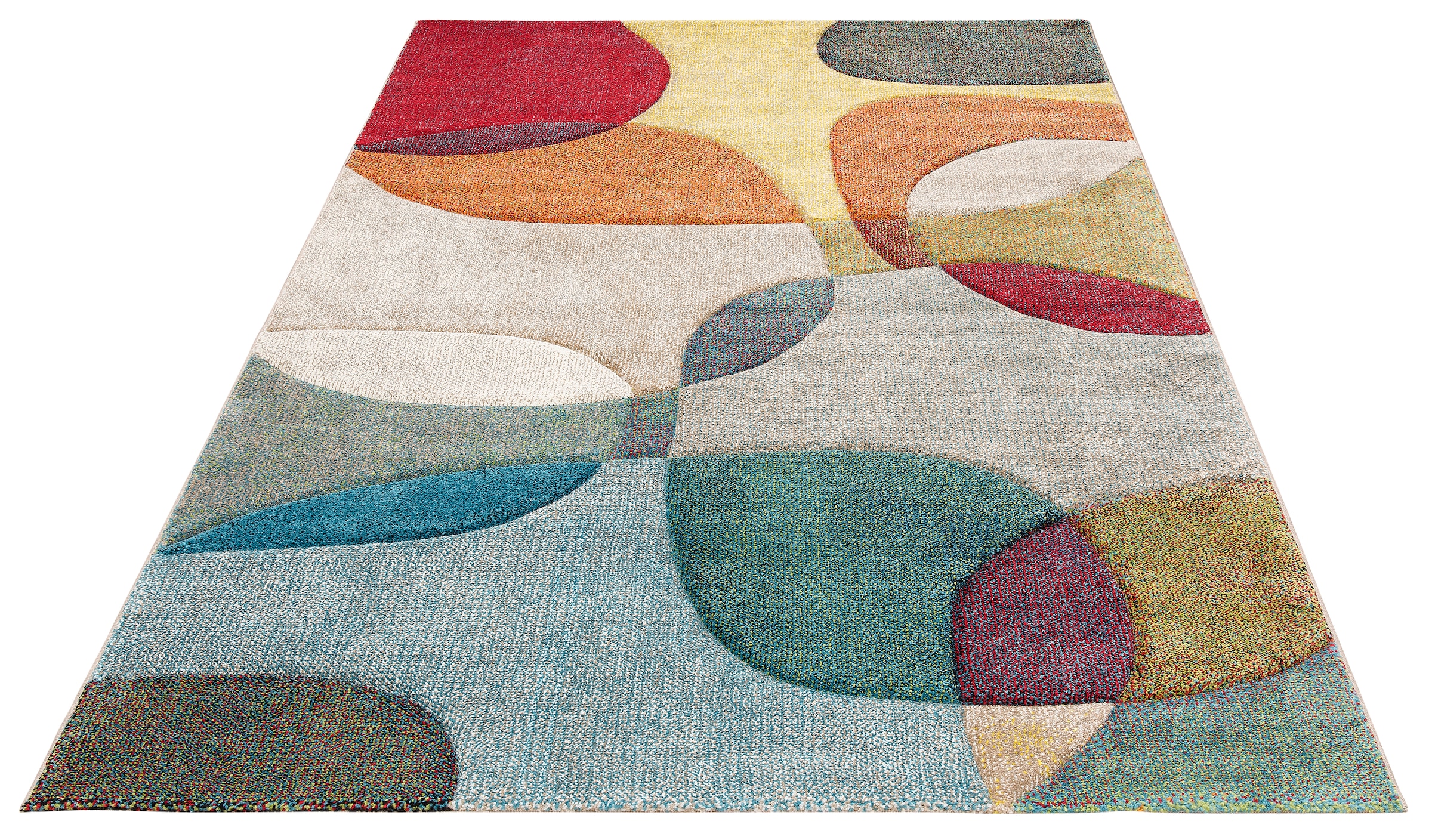 my home Teppich »Liva« rechteckig 13 mm Höhe Hoch-Tief-Effekt, bunt