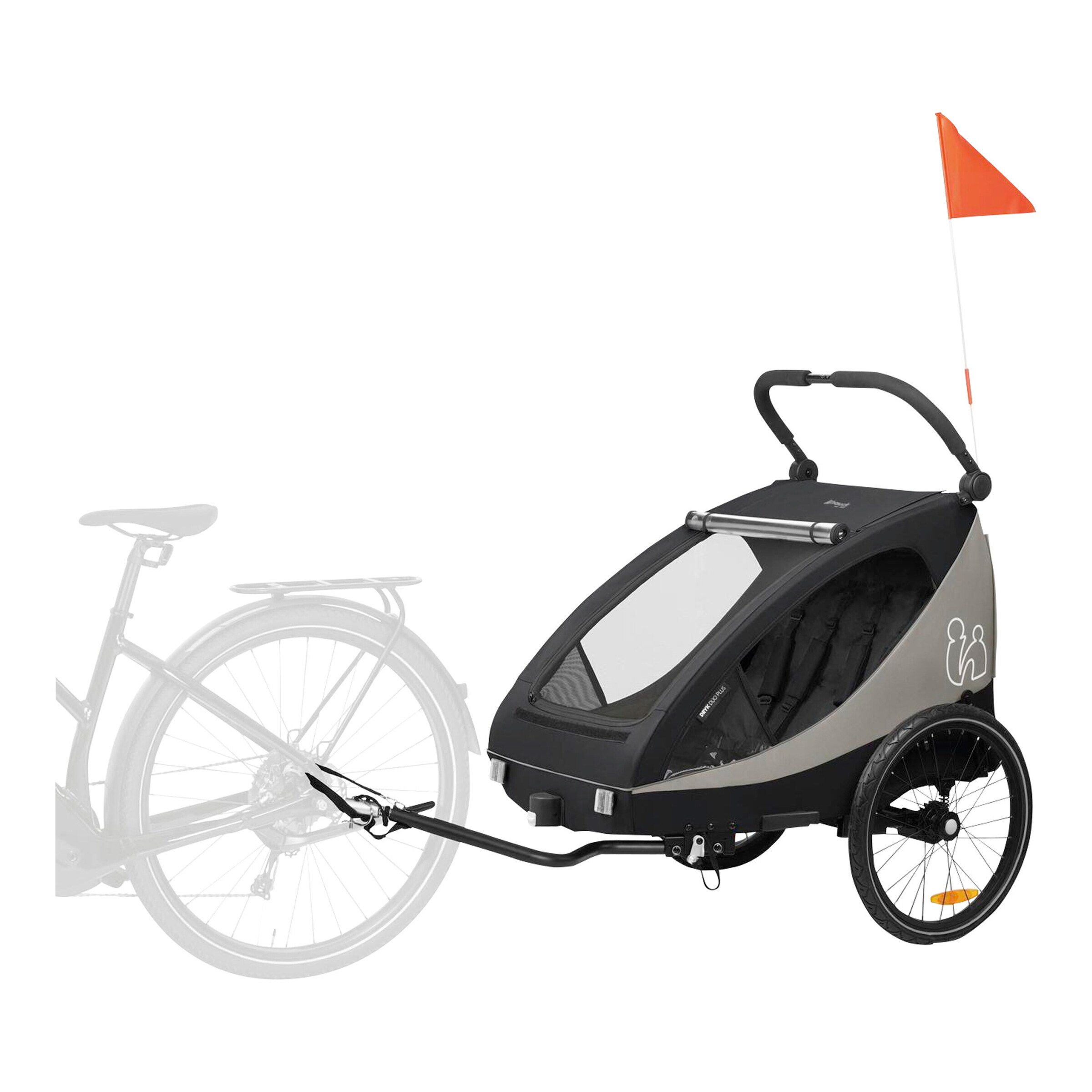 Hauck Fahrradanhänger Dryk Duo Plus Black