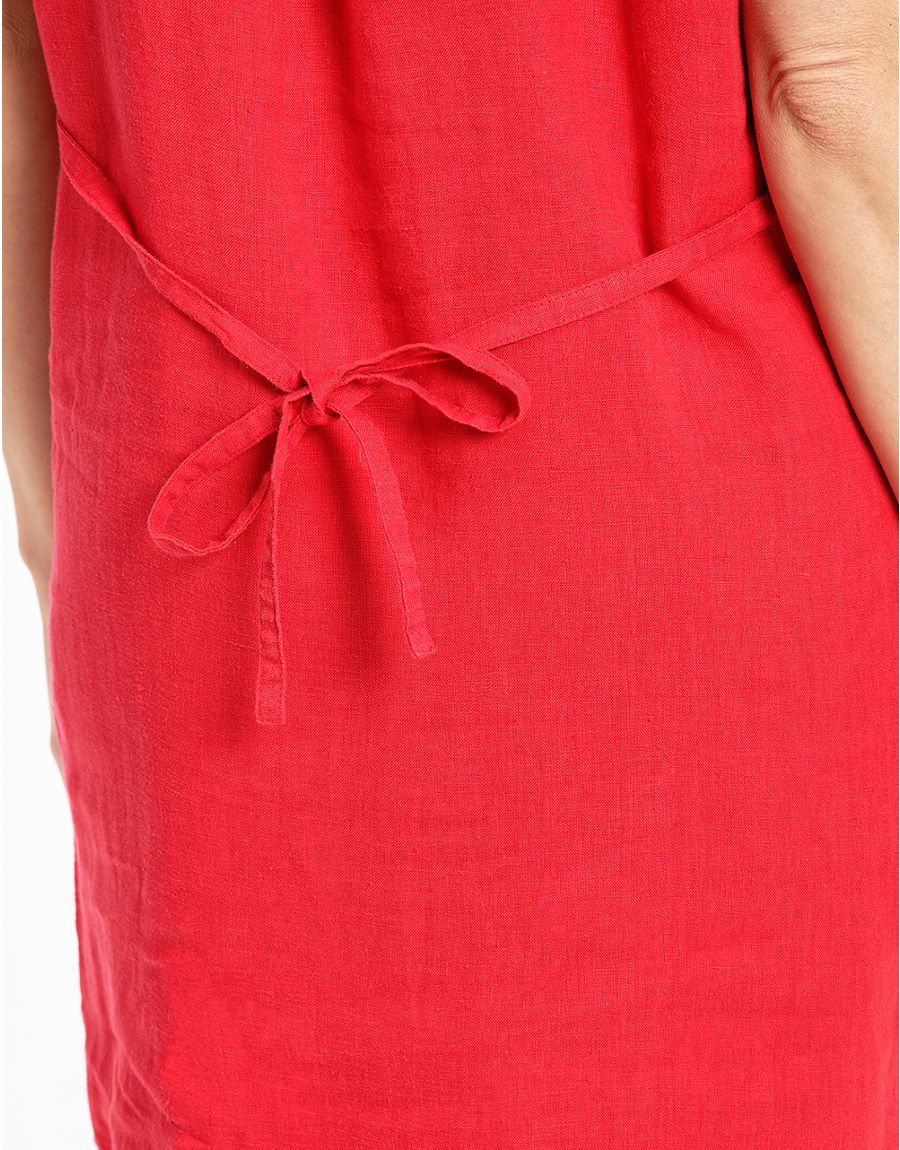 Robe 100% LIN rouge