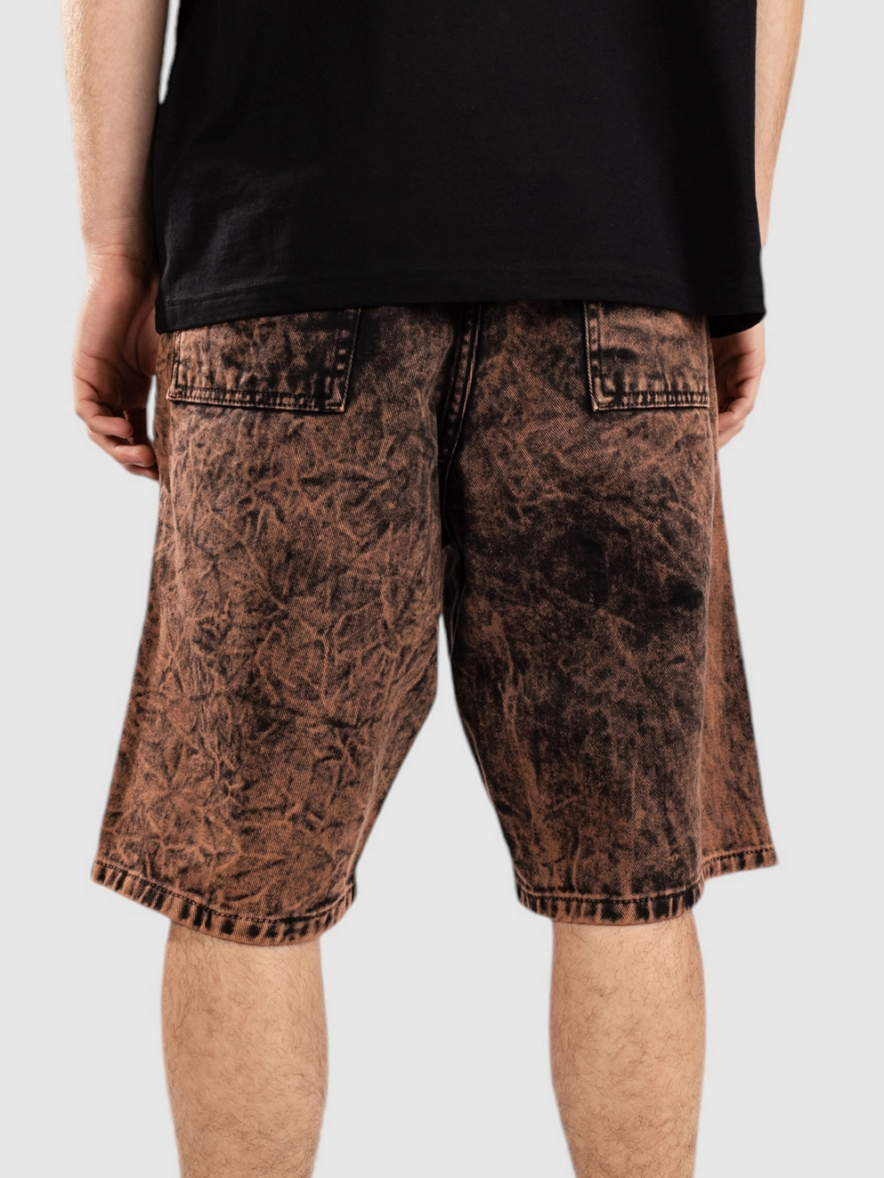 Blue Flowers Evolve - Eco Shorts brown wash
