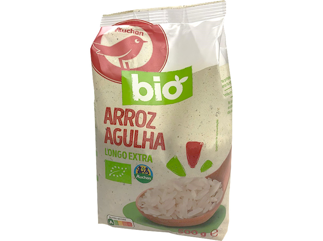 ARROZ AUCHAN AGULHA BIO CULTIVAMOS O BOM LONGO EXTRA 500G