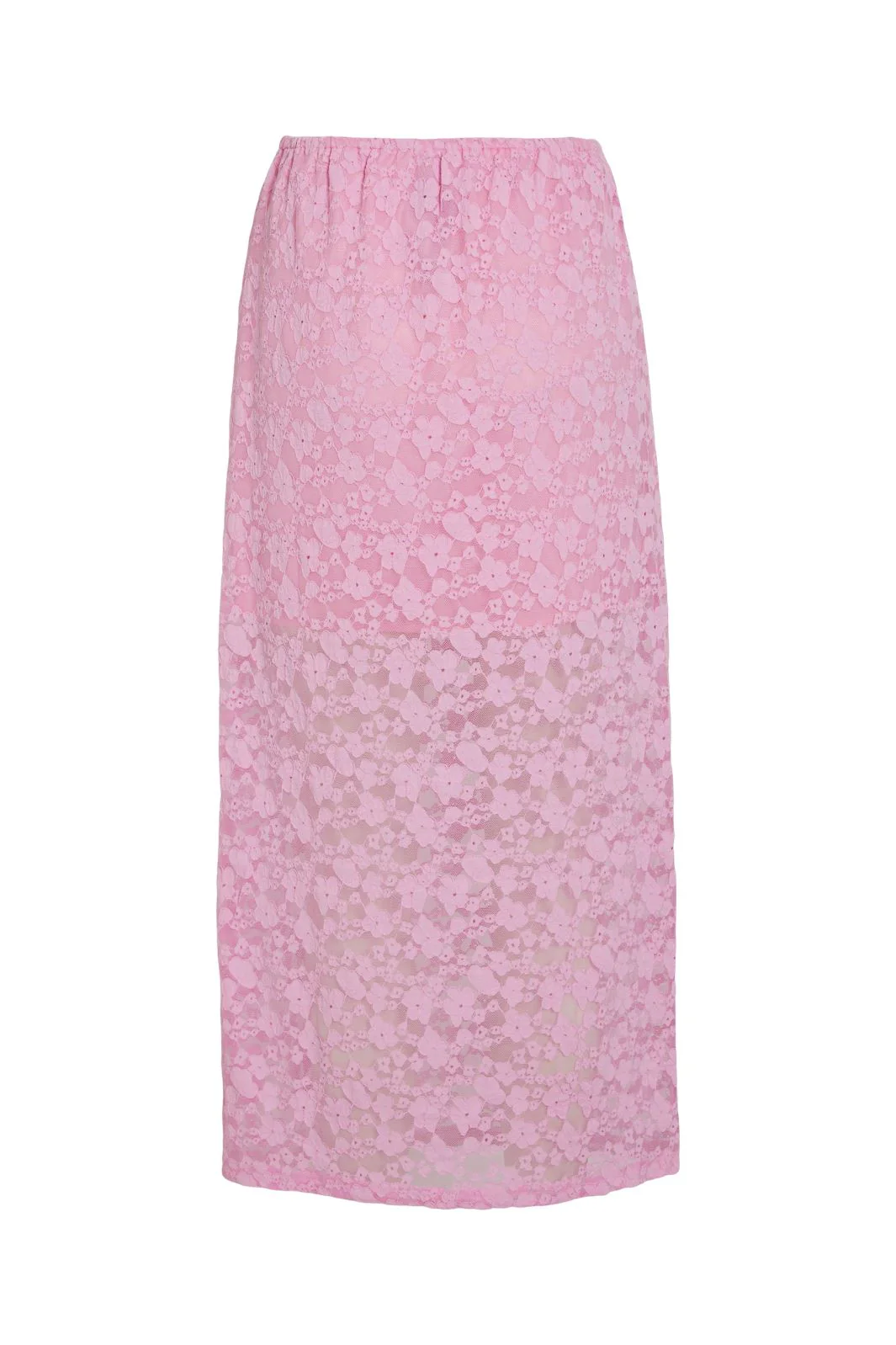 Vila Ian Lace Ankle Skirt 4759593 bonbon