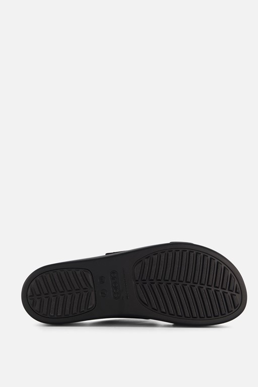 Crocs Brooklyn Buckle Wedge Slippers zwart