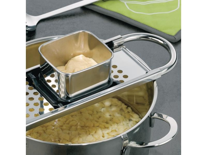 Kela Spätzle Topfaufsatz Emma Lange Spätzle, Silber Spätzlehobel aus Edelstahl