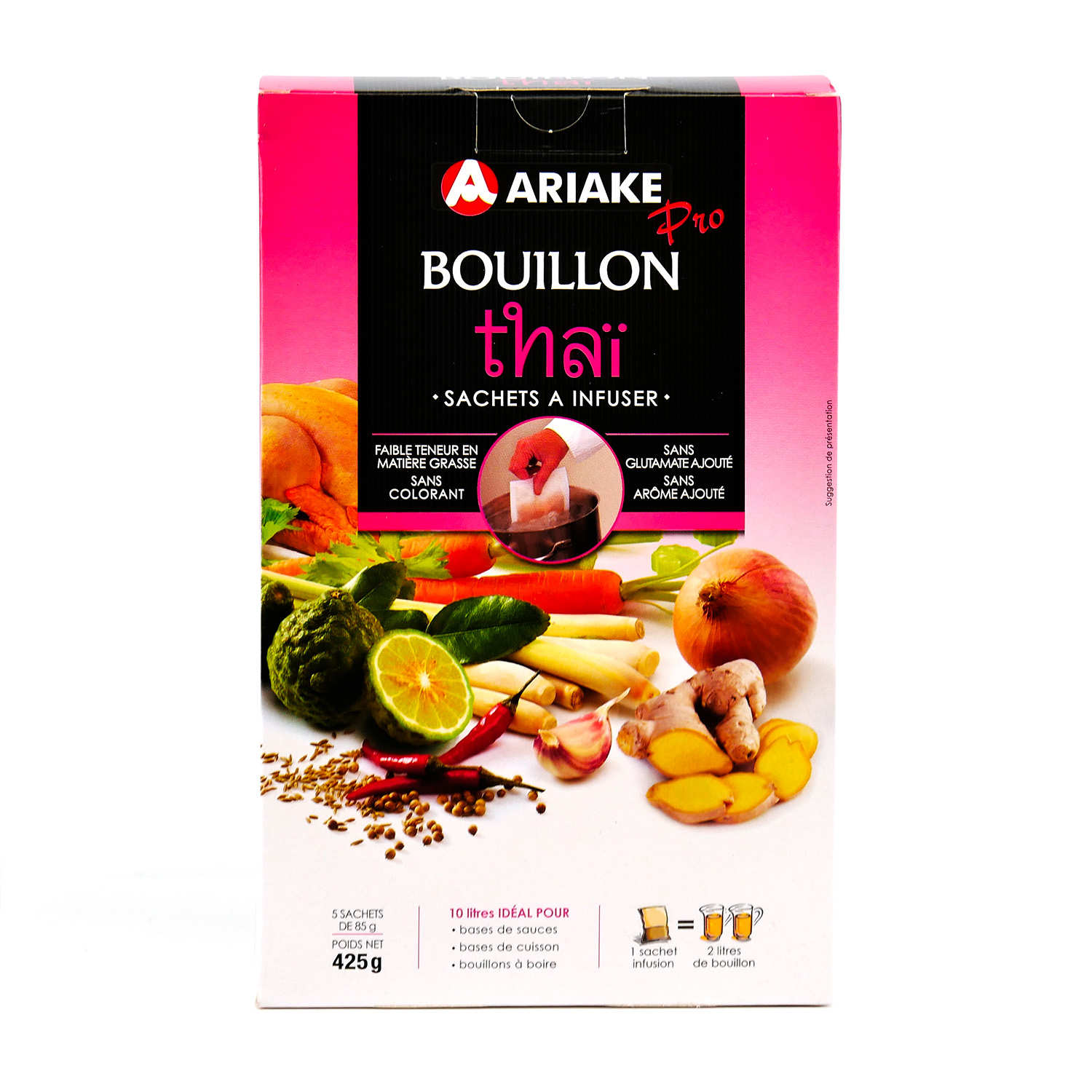 Bouillon Thaï Ariaké - Gros conditionnement 10L
