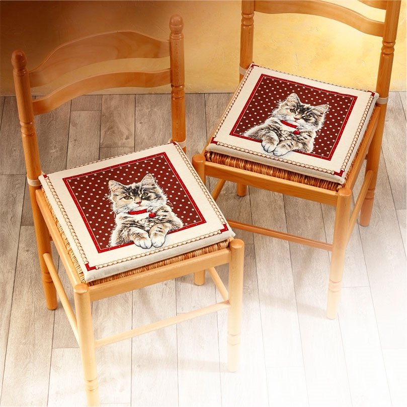 Galettes de chaises gobelin : Lot de 2 ou 4
