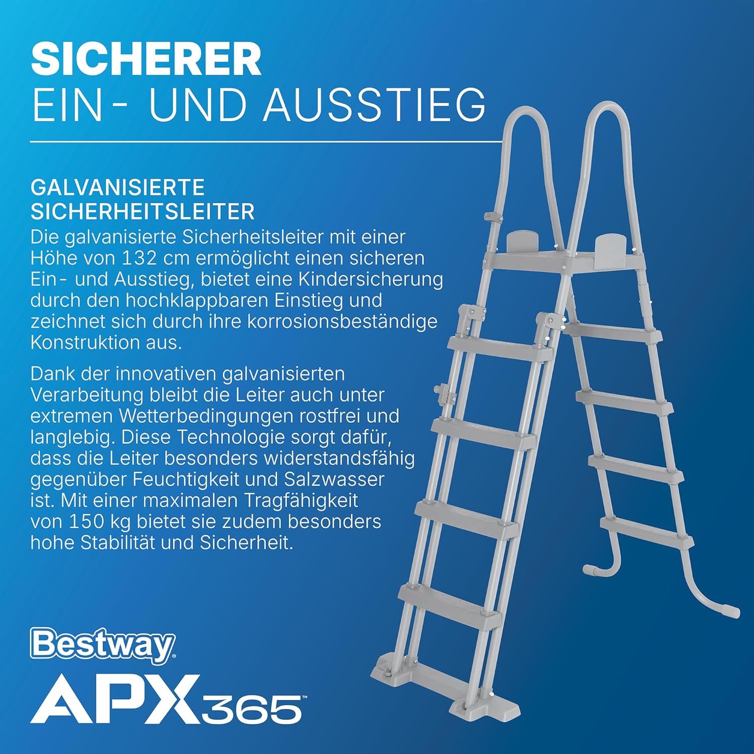 Bestway APX365 Winterfestes Frame Pool Komplett-Set, 956 x 488 x 132 cm, 52.231 L, Sandfilteranlage, Polar-Shield Ganzjahresschutz, ClickConnect System, Marmor-Optik, Sicherheitsleiter, Abdeckplane