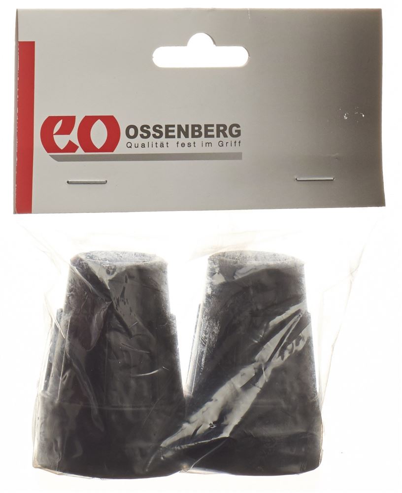 Ossenberg Krückenkapsel Pivoflex 19mm schwarz 1 Paar