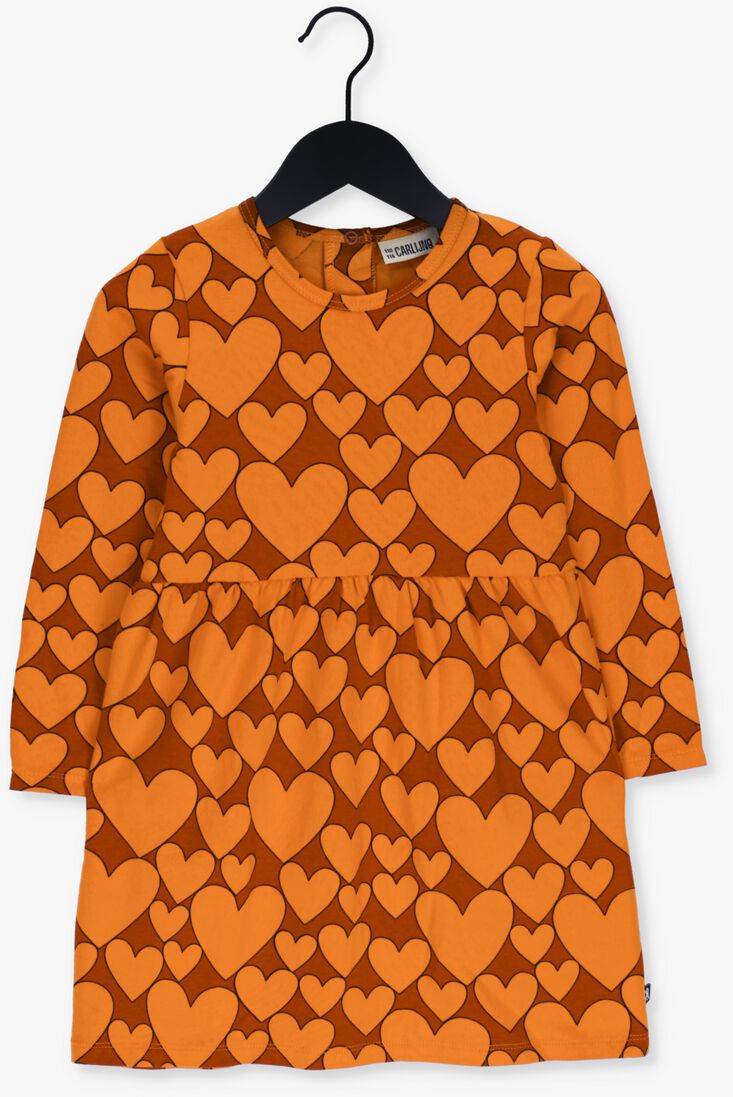 CARLIJNQ oranje carlijnq mini jurk hearts - skaterdress