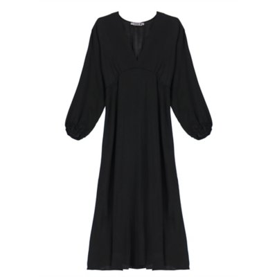 Robe femme Midi Satinee Decolette V PLEASE