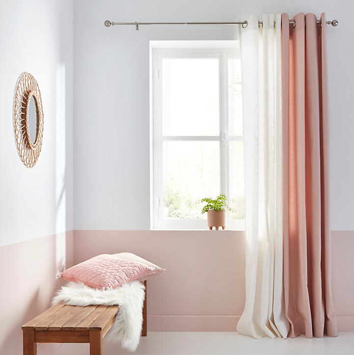 Rideau Hiva 260x140 cm Rose pâle GoodHome