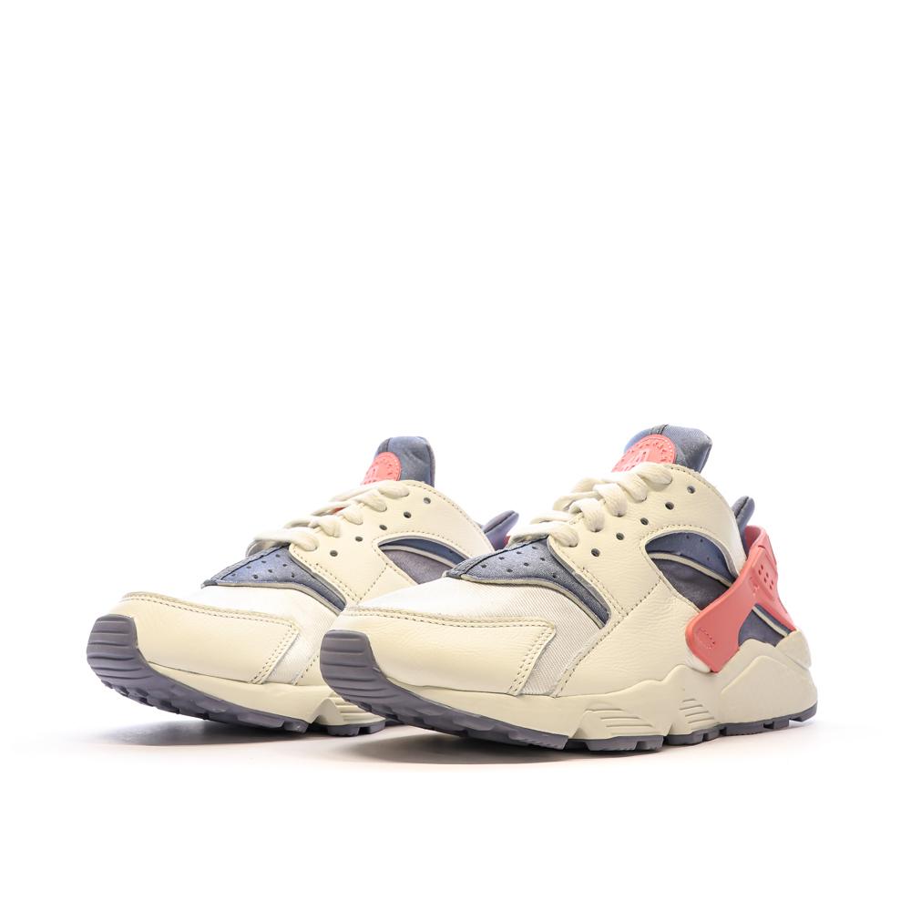 Nike Baskets Blanches/Violettes/Rose Femme Nike Huarache