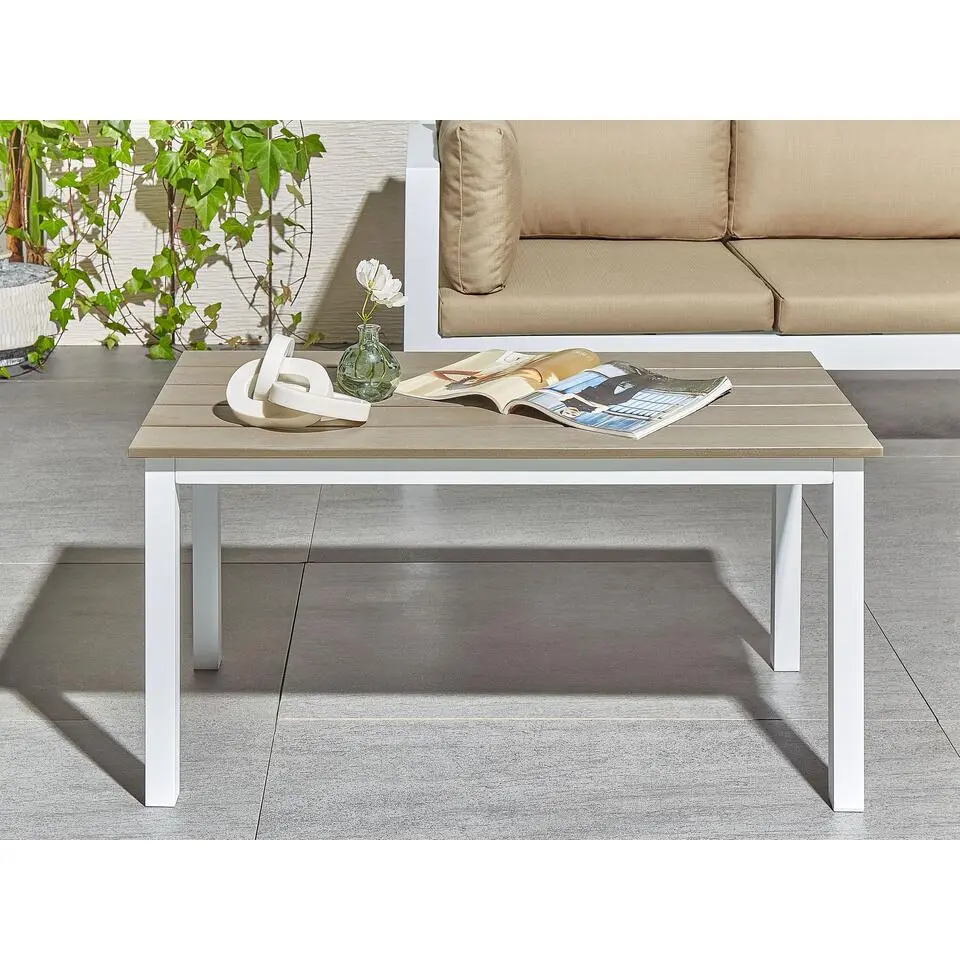 MESSINA - Salontafel - Lichthout/Wit - 96 x 52 cm - Plastichout