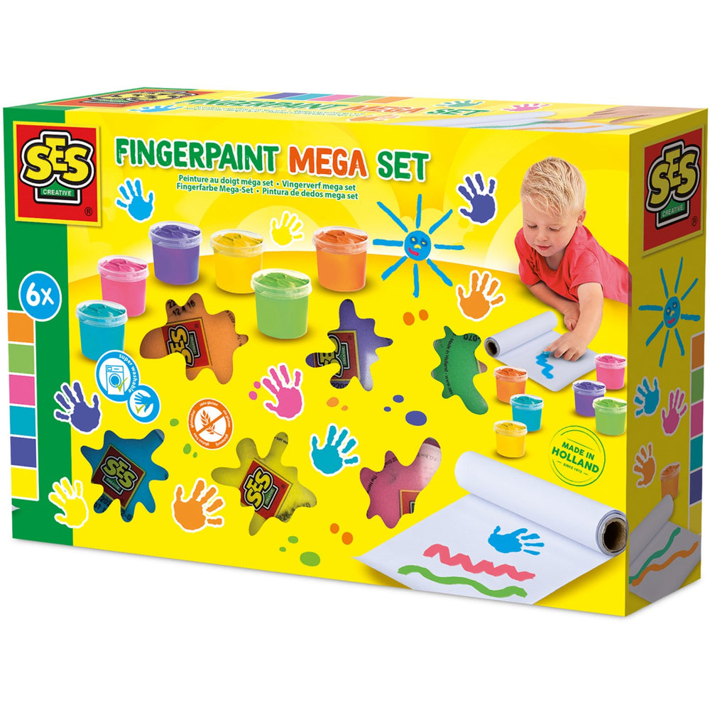 Køb SES Creative Fingermaling Megasæt 6X110Ml