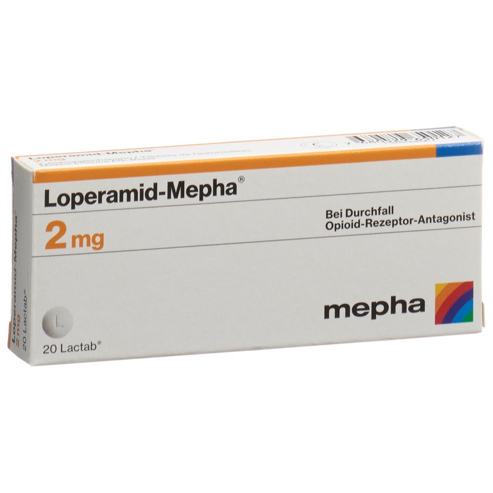 LOPERAMIDE Mepha Lactab 2 mg Blist 20 Stk