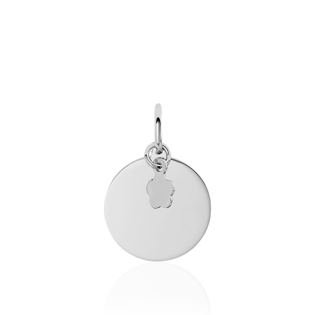 Pendentif Zodiaque Rond Argent Blanc
