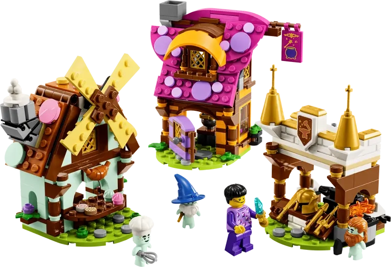 (434-tlg. Set) DREAMZzz Klemmbausteine Spielzeug Landschaft Modell Bausatz (40657) Lizenziert - Traumdorf