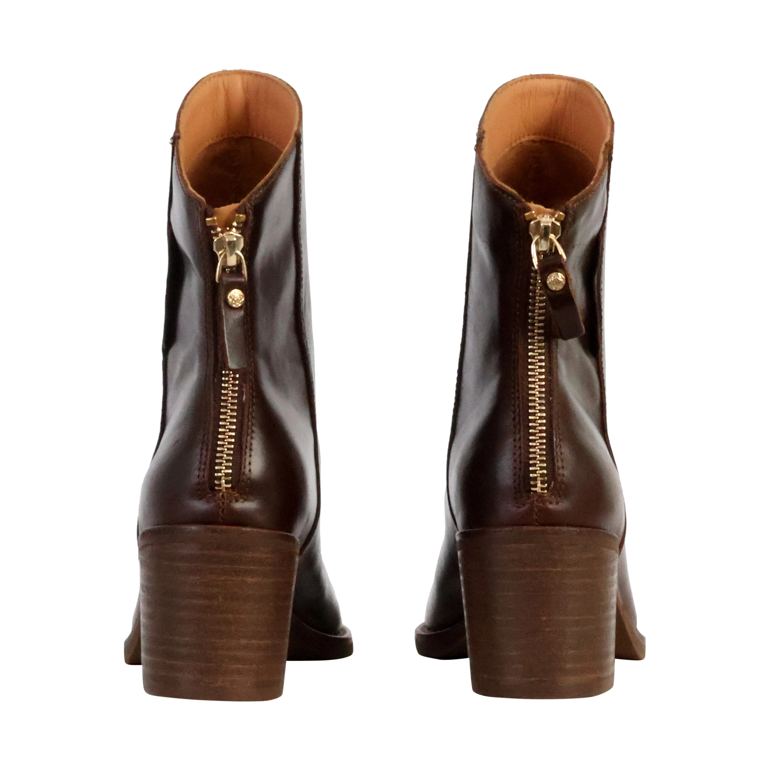 Bottines à talon cuiroxalys | Marron