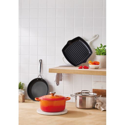 Le Creuset Kvadratisk Grillpande, Meringue, 26x26 cm