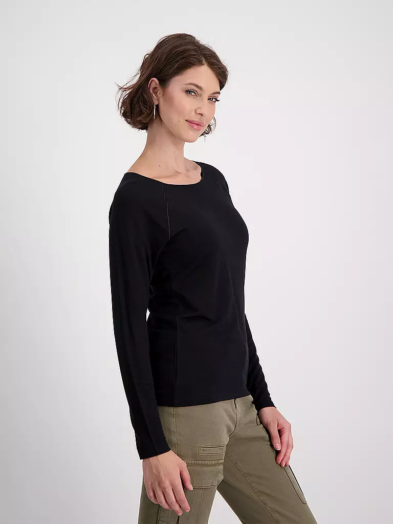 MONARI Langarmshirt schwarz