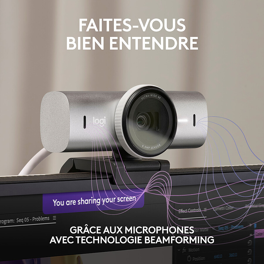 Logitech MX Brio - Gris pâle
