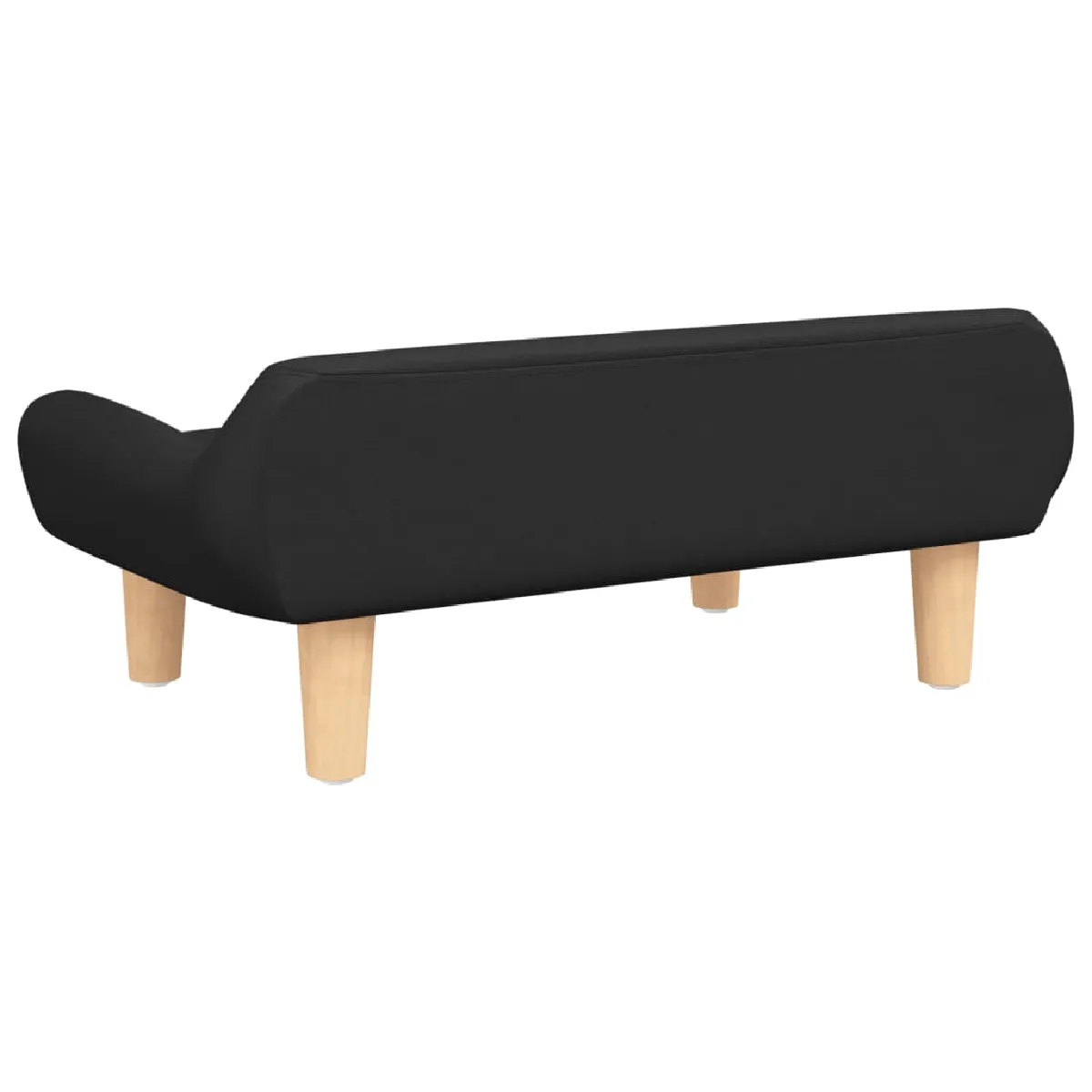 Vidaxl Canapé pour enfants noir tissu