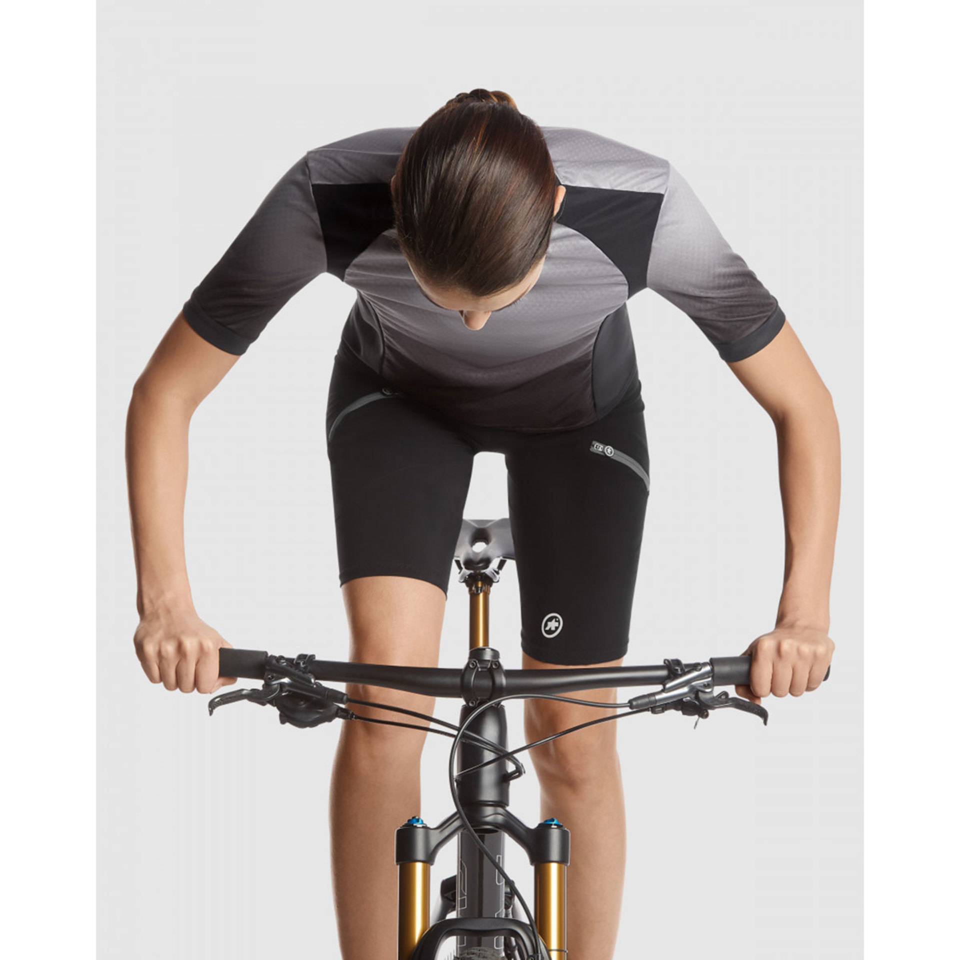 Assos Trail T3 MTB Fietsshirt Korte Mouwen Grijs/Zwart Dames