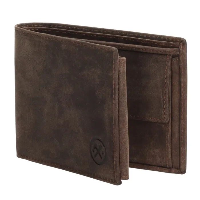Hide & Stitches Idaho Portemonnee Billfold Donkerbruin