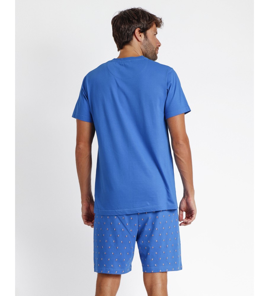 Antonio Miro Pijama Manga Corta Vela azul