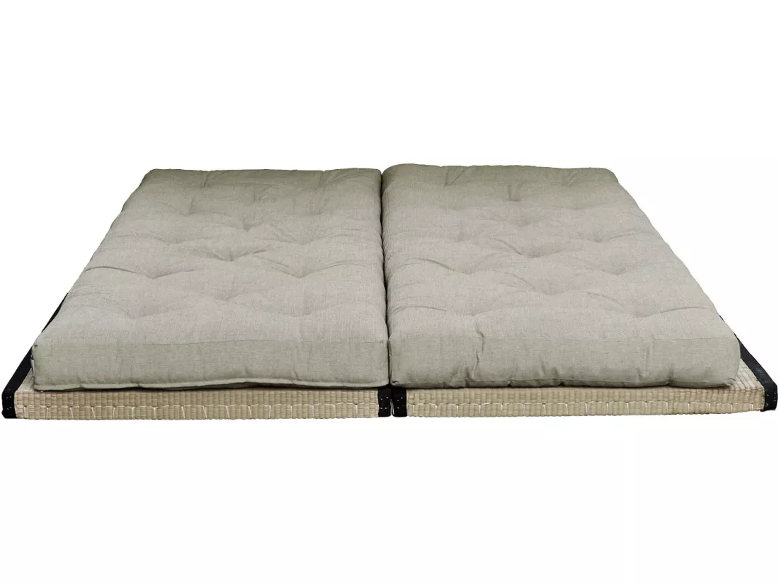 Futon canapé lit 3 places 2x70x200 CHICO lin