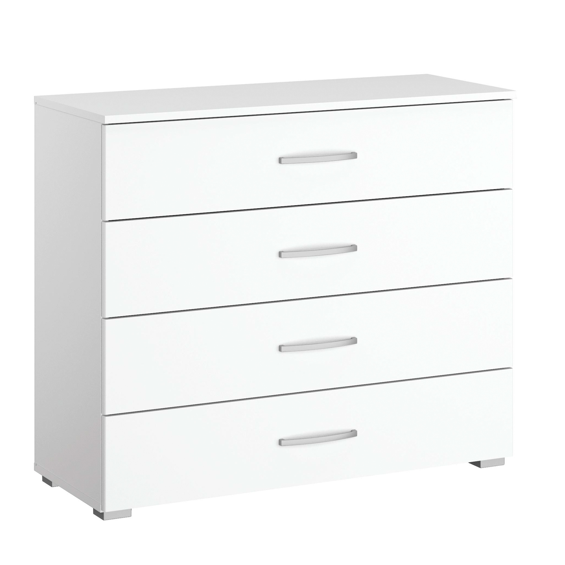 Kommode - Alpinweiß - 4 Schubkästen - 93 cm