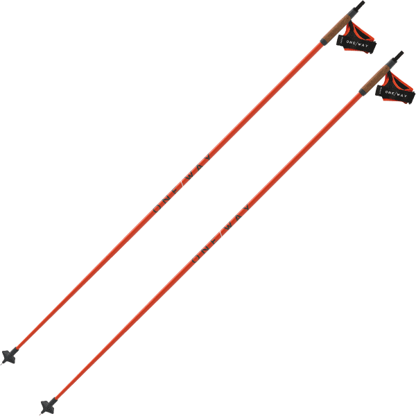 Bâton ski de fond ONE WAY STORM 3 NEON ORANGE