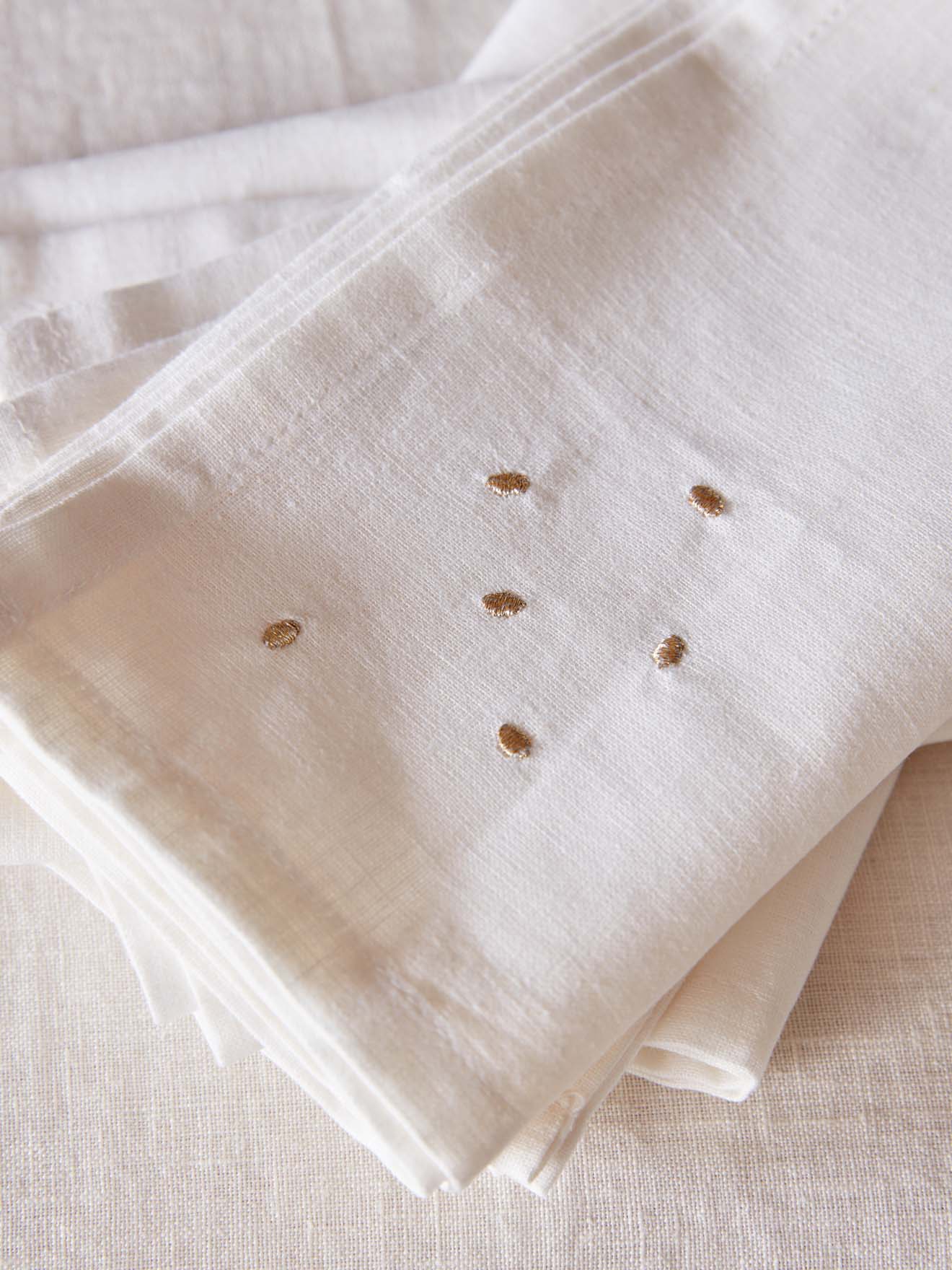 Serviette de table coton/lin par lot de 4
