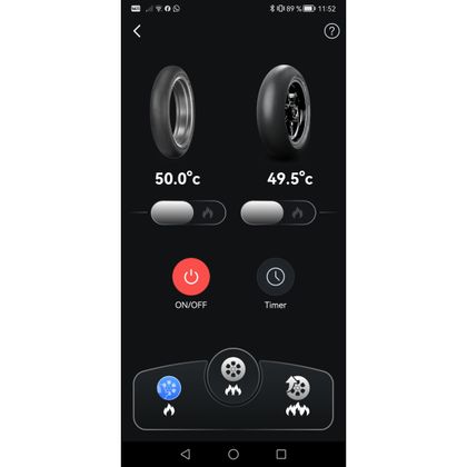Couverture chauffante KOOROOM HEATGRIP AV+AR BOITIER+APPLICATION Universel - Noir