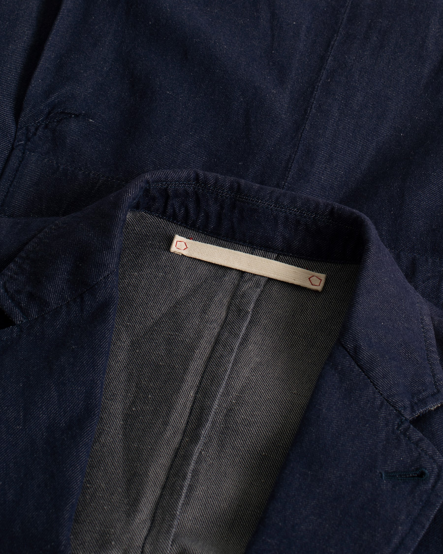 Incotex Montedoro Unconstructed Denim Blazer Blue 52