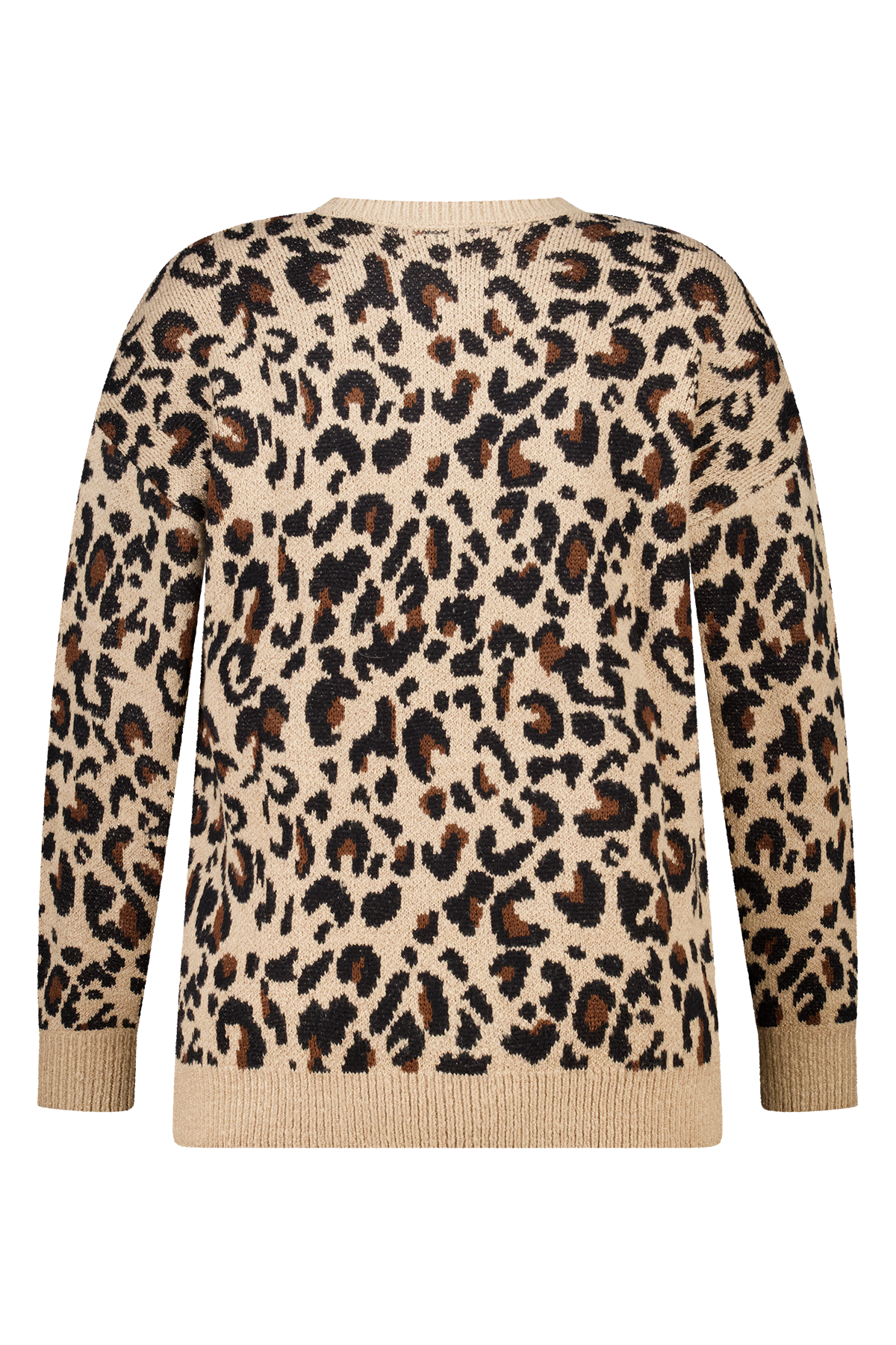 Animal jacquard trui Multi brown