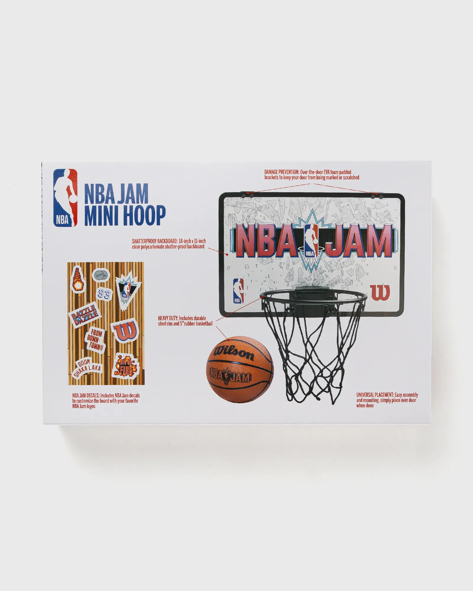 WILSON NBA JAM MINI HOOP (+ NBA JAM STICKERS)