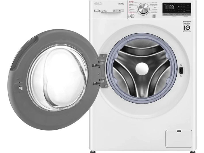 LG Waschmaschine F4WV709P1E Links Frontloader mit 9 kg Ladekapazität