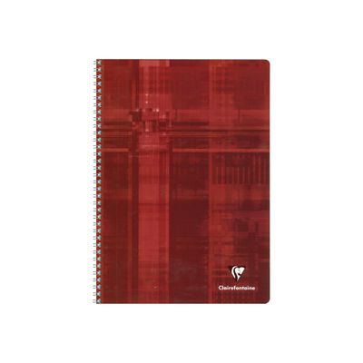 Clairefontaine - Cahier à spirale A4 (21x29,7 cm) - 100 pages - grands carreaux (Seyes) - disponible dans différentes couleurs