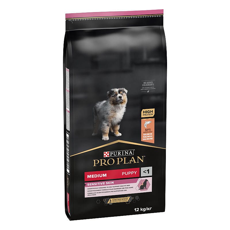 Purina Pro Plan Medium Puppy Sensitive Skin Hondenvoer Zalm 12 kg | 12817