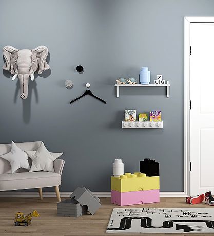 LEGO? Storage Opbevaringsboks - 4 Knopper - 25x25x18 - Lysegrå